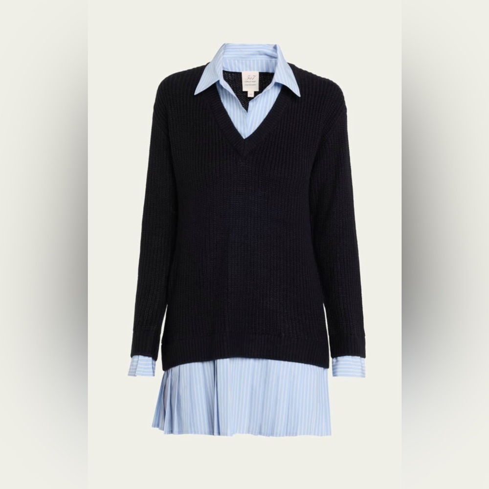 *Price Firm* NWT Cinq a Sept Loreli Combo  Sweater Dress